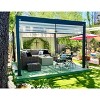 PURPLE LEAF Louvered Pergola Outdoor Aluminum Pergola with Adjustable Roof for Deck Backyard Garden Grey Hardtop Gazebo - 3 of 4