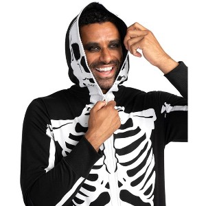 Tipsy Elves Halloween Skeleton Costume for Men - Comfy Easy Adult Onesie Jumpsuit - Men's Gold Skeleton Jumpsuit Halloween Costume Size Large - 1 of 4