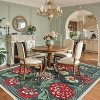 Rug Non-Slip Washable Low Pile Vintage Carpet Stain-Resistant Botanical Floor Mat for Entryway, Laundry Room Bathroom - 2 of 4