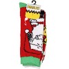 Peanuts Santa Snoopy And Woodstock Christmas Adult Fuzzy Plush Crew Socks 2 Pack For Women Men Multicoloured - 4 of 4
