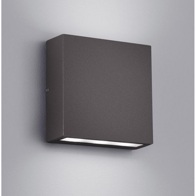 DOMETOUR 5.51 x 1.97 x 5.51 inch Outdoor Wall Light/ Path Light, Dark Grey