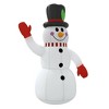 Aghana Digitals 8ft Inflatable Snowman with Multicolor LEDs, Weather-Resistant Oxford Fabric & PU - 3 of 4