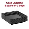 Smarty Had A Party 12" x 12" Black Square Plastic Serving Trays - 24 pcs - 4 of 4