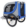 Aukfa Folding Dog Bike Trailer: 120LB All-Terrain Pet Carrier with Reinforced Steel Frame - Ideal for Cycling, Jogging, Camping & Outdoor Adventures - 3 of 4