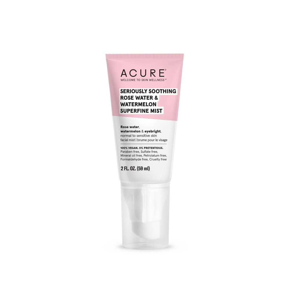 Photos - Cream / Lotion Acure Seriously Soothing Superfine Mist - Rosewater & Watermelon - 2 fl oz 