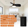 Parrot Uncle 28" Modern Antique Brass LED Ceiling Fan with Light and Remote Small Ceiling Fans with White Blades - 3 of 4