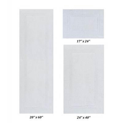 Lux 100% Cotton Tufted Solid Reversible 3 Piece Bath Rug Set - Better Trends