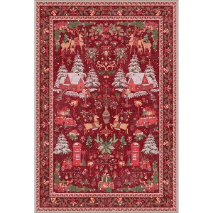 Abynow Geometric Modern Loomed Machine Washable Area Rug - 1 of 4