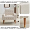 33.75" Accent Chair with Soft Fabric, Armrests and Gold-Finished Wood Legs - 3 of 4