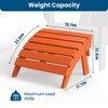 Hyleory HDPE Foldable Outdoor Folding Ottoman Patio Footrest for Adirondack Chairs - 3 of 4