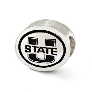Black Bow Jewelry Sterling Silver Utah State University Collegiate Bead Charm - 1 of 4
