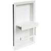 ALFI ABTPNC88-W White Matte Stainless Steel Recessed Toilet Paper Holder Niche - 4 of 4