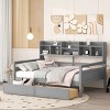 Daybed,Wood Slat Support Daybed Frame With Bedside Shelves And Two Drawers,Daybed Storage,Daybed For Bedroom-Cuddlewood - 2 of 4
