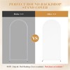 White Arch Backdrop Cover Set of 3 (6Ft/6.6Ft/7.2Ft), Polyester+Spandex Bottom Zipper Design Arch Backdrop Stand Decor for Wedding Birthday Party - 4 of 4