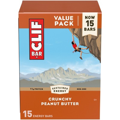 CLIF Bar Crunchy Peanut Butter Energy Bars - 36oz/15pk