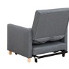 Dsvimoy Accent Chair Convertible Sleeper Chair Multi Functional Adjustable for Living Room, Dark Gray, 46"*27"*12" - 4 of 4