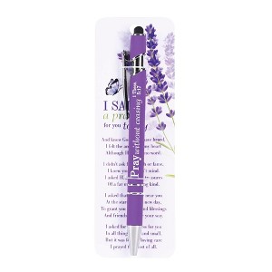 Dicksons Pray Without Ceasing Purple 5.5 Inch Metal Rollerball Ink Pen and Bookmark - 1 of 1