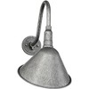 Franklin Iron Works Rustic Wall Light Sconce Galvanized Silver Hardwired 10 1/2" Fixture Gooseneck Arm for Bedroom Bathroom Vanity - 3 of 4