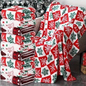 Fisfet Christmas Throw Blankets Soft Flannel Blanket Xmas Blankets - 1 of 4