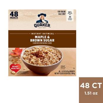 Quaker Maple & Brown Sugar Instant Oatmeal - 72.8oz/48ct