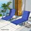 Outsunny Foldable Lounge Chair Cushion Set of 2, UPF50+ 230gsm Olefin and 25D High-Density Foam, Chaise Lounge Cushion Set, 80" x 26" - 2 of 4