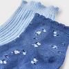 Women's Floral 2pk Ankle Socks with Scallop Cuff - Auden™ 4-10 - 3 of 3