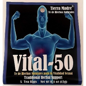 TEA, TIERRA MADRE VITAL-50 ( TE DE HERBAS NATURALES PARA LA VITALIDAD SEXUAL) .04 OZ 5 BAGS PER PACK (3 PACKS INCLUDED) - 1 of 2