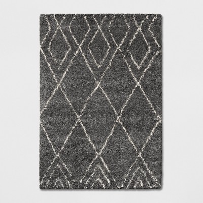 Diamond Patterned Shag Woven Rug - Threshold™