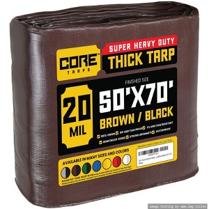Core Tarps Heavy Duty 20 Mil Tarp Cover, UV Resistant, Rip Proof for Roof, Camping, Patio, Pool, Boat - 1 of 4