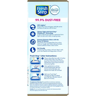 Fresh Step Lightweight Extreme Scented Litter with the Power of Febreze Clumping Cat Litter- 15.4lb