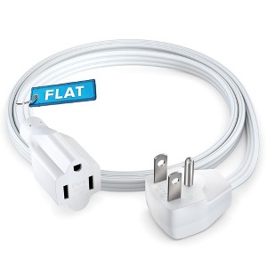 Maximm Extension Cord Heavy Duty Flat Wire 3-Prong Flat Plug, 14 AWG Power Cord - UL Certified - 1 of 4