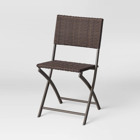 Monroe Wicker Patio Folding Accent, Folding Wicker Patio Chairs