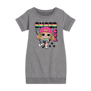 Girls' - LOL Surprise! - SK8ER GRL Graphic Short Sleeve Fleece Dress - 1 of 4