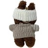 Doll Clothes Superstore Cozy Fall Set: Tan & White Stripe Sweater with Knit Headband for 17.5 Labubu Dolls - 4 of 4