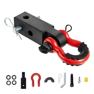 VEVOR Shackle Hitch Receiver 2", 66000 lbs Breaking Strength, D Ring Shackle with Trailer Hitch Lock Pin, Heavy Duty Towing Accessories - 1 of 4