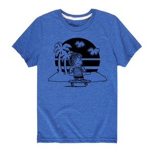 Boys' - Peanuts - Linus Skateboarding Short Sleeve Graphic T-Shirt - 1 of 4