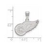 Black Bow Jewelry 10k White Gold Detroit Red Wings NHL Medium Pendant - 2 of 3