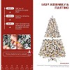 4.5-9Ft Pre-Lit Christmas Tree, Premium Snow Flocked Automatique Xmas Tree,with Branch Tips & Warm Lights, Christmas Tree Holiday Decoration - 4 of 4