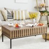 homfan Coffee Table - 2-Tier Table with Storage Shelf, Metal Frame Sofa Table for Small Spaces, Multi-Functional Center for Home Office Lounge - 2 of 4
