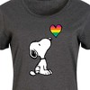 Women's - Peanuts - Snoopy Rainbow Heart Graphic T-shirt Dress - 2 of 4