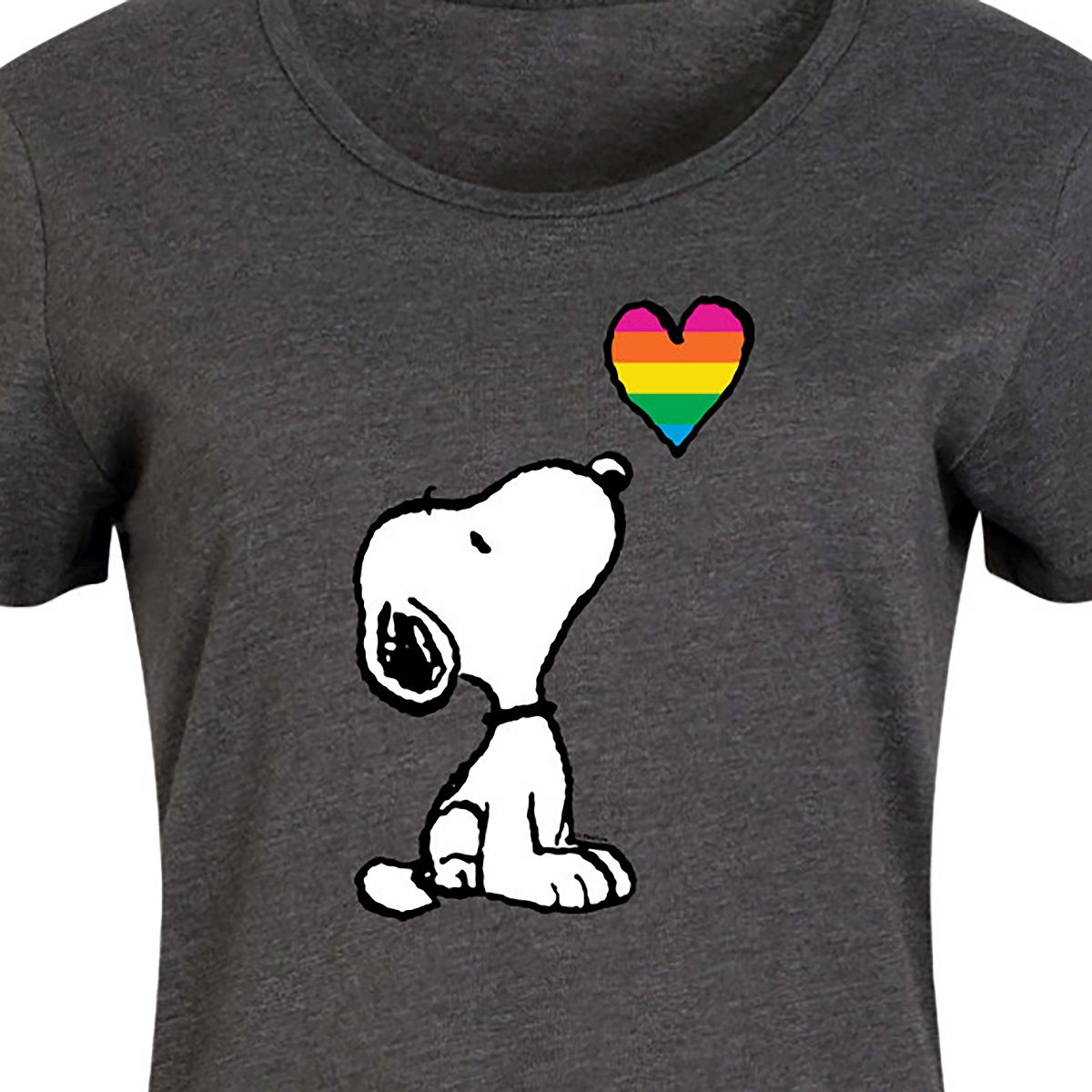 Women's - Peanuts - Snoopy Rainbow Heart Graphic T-shirt Dress - thumbnail 8