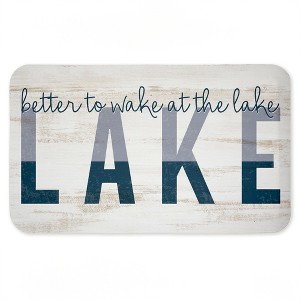 Stupell Industries Better To Wake At Lake Printed Anti-Fatigue Floor Mat, design by Kim Allen, 30"x18" - 1 of 4