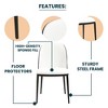 LeisureMod Tule Dining Chair with PU Leather/Velvet/Suede Seat and Black Steel Frame - 4 of 4