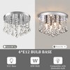 Maxax 11.8" Chorme Crystal Chandelier Flush Mount - 4 of 4