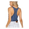 Women's Zippered Racerback Tank Top - POL - image 2 of 3