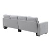 TiramisuBest 104" 4-Seater Modern Linen Fabric Sofa with Armrest Pockets and 4 Pillows, Modular Sectional Sofa with Storage, Sideboard Buffe - 4 of 4