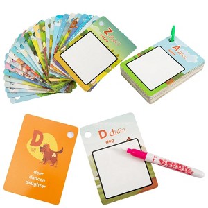 26pcs Water Painting Cards & Electronic Alphabet Wall Chart ¨C Bilingual Spanish/English ABC 123s Music Poster for Toddlers (Educational Toy Gift) - 1 of 4