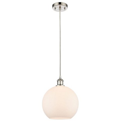 Athens - 1 Light Cord Hung Mini Pendant In Industrial Style-13 Inches Tall and 10 Inches Wide