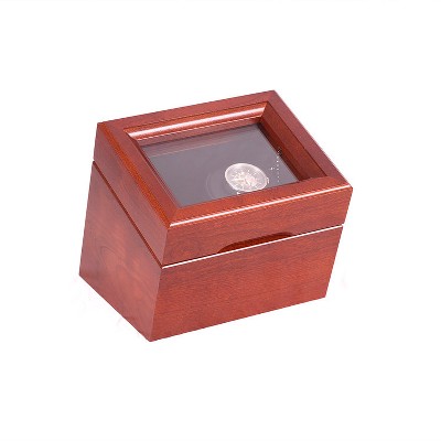 Cherry Hardwood Single Watch Winder with LED Display