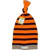Pavilion Gift Company - Orange and Navy Stripe - 0-12 Month Baby Hat - Hats - 2 of 3